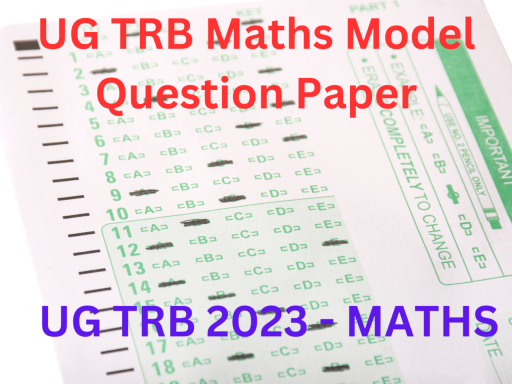 Ug Trb 2023 Maths Study Material Syllabus