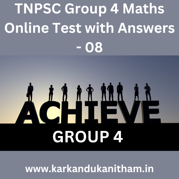 TNPSC Group 4 Maths Online Test with Answers