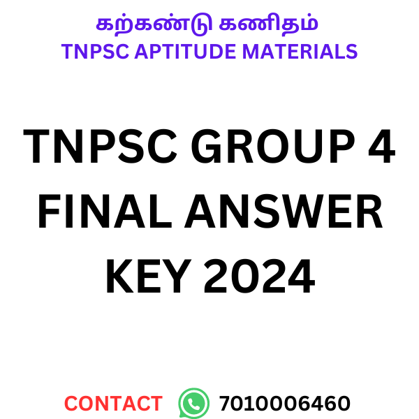 tnpsc group 4 final answer key 2024