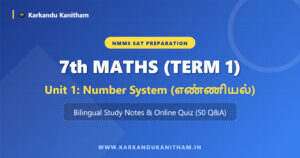 NMMS 7th Maths Unit 1