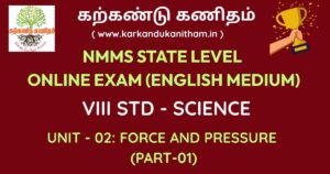 NMMS 8th Science Unit 2 English Medium