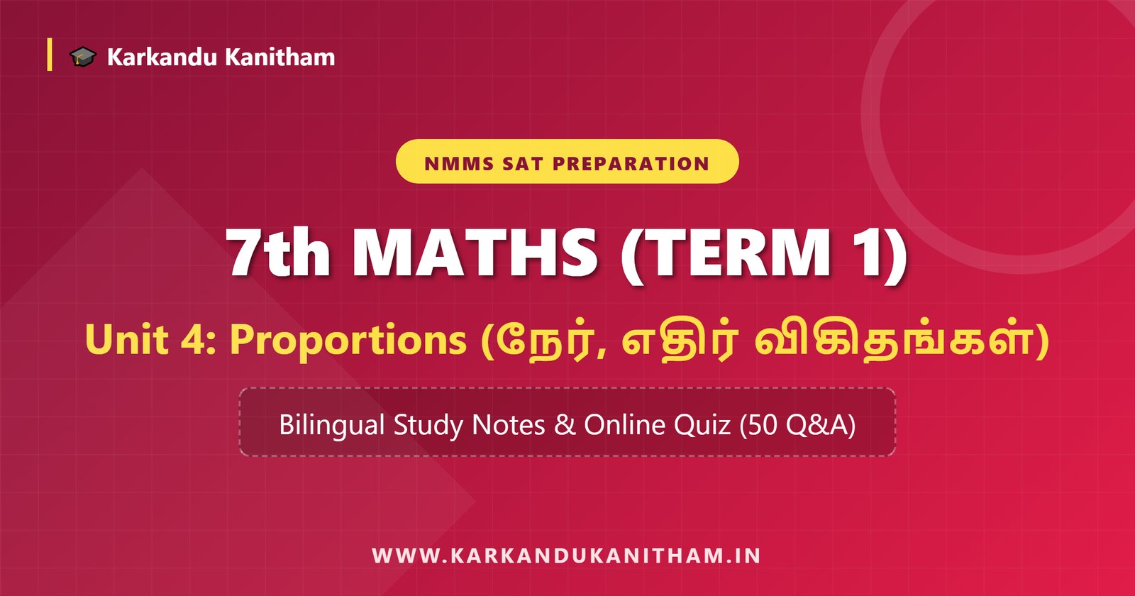 NMMS 7th Maths Unit 4